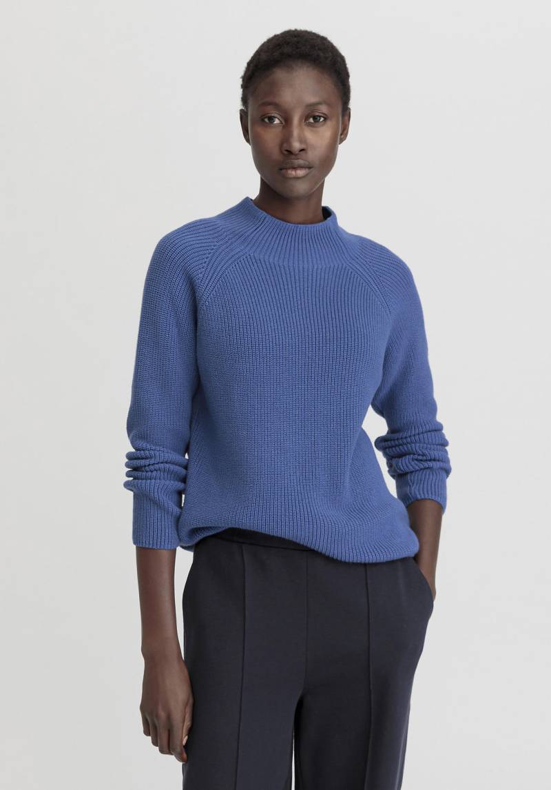 hessnatur Damen Pullover Regular aus Bio-Baumwolle - blau GrösseM von hessnatur