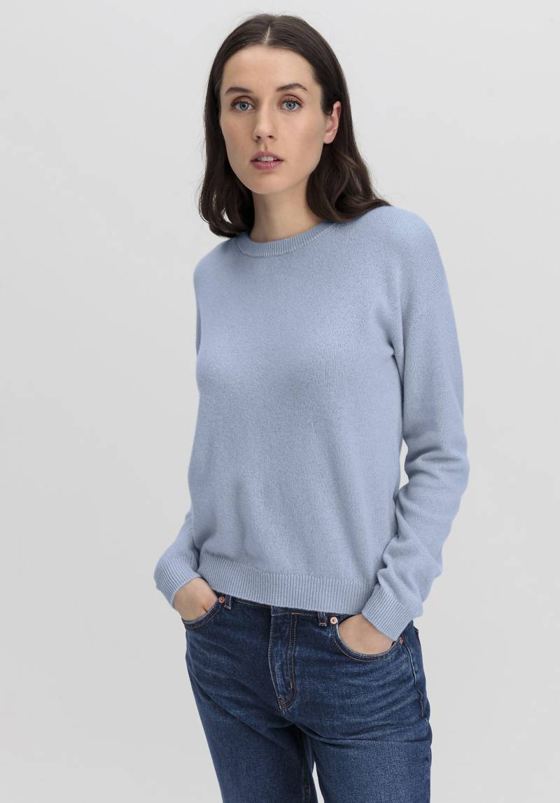 hessnatur Damen Pullover Regular aus Kaschmir - blau Grösse42 von hessnatur