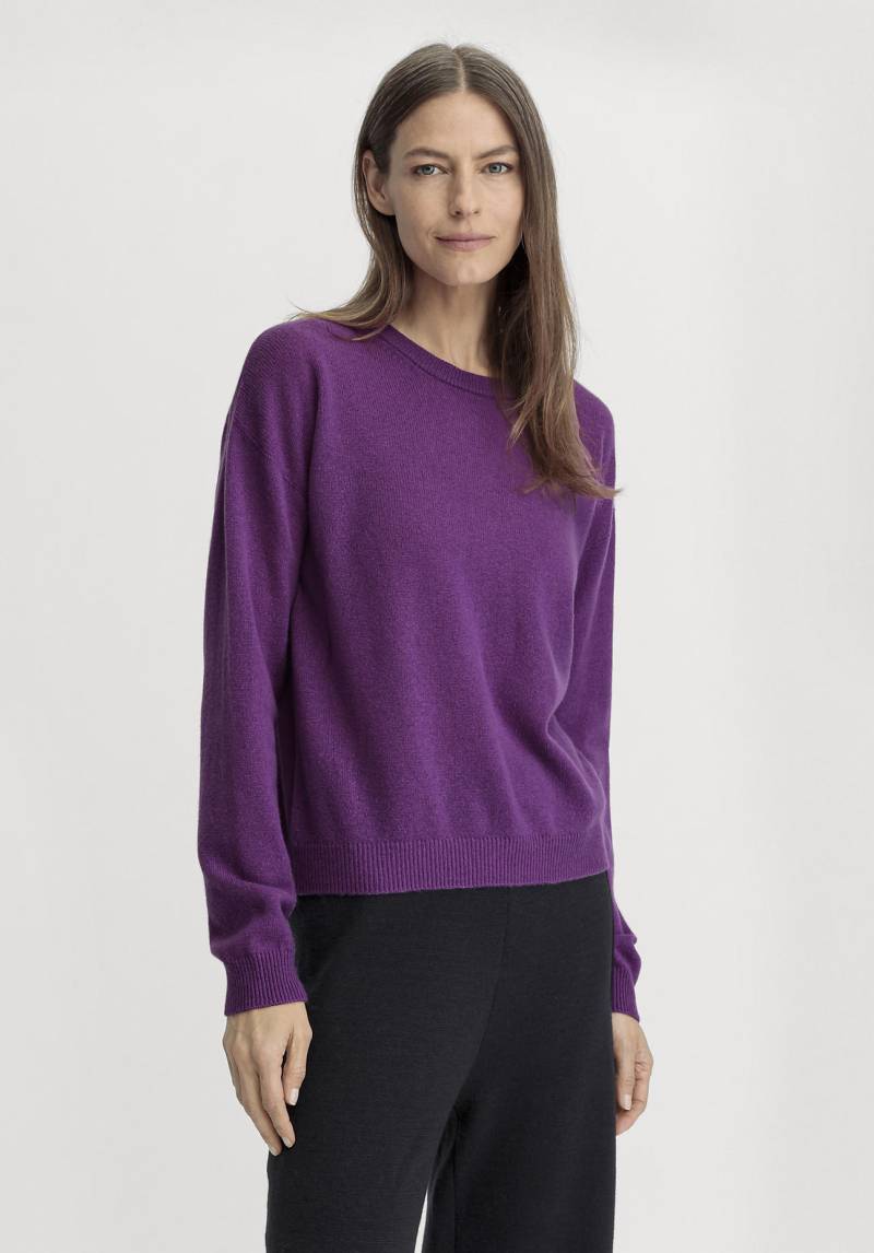 hessnatur Damen Pullover Regular aus Kaschmir - lila Grösse40 von hessnatur