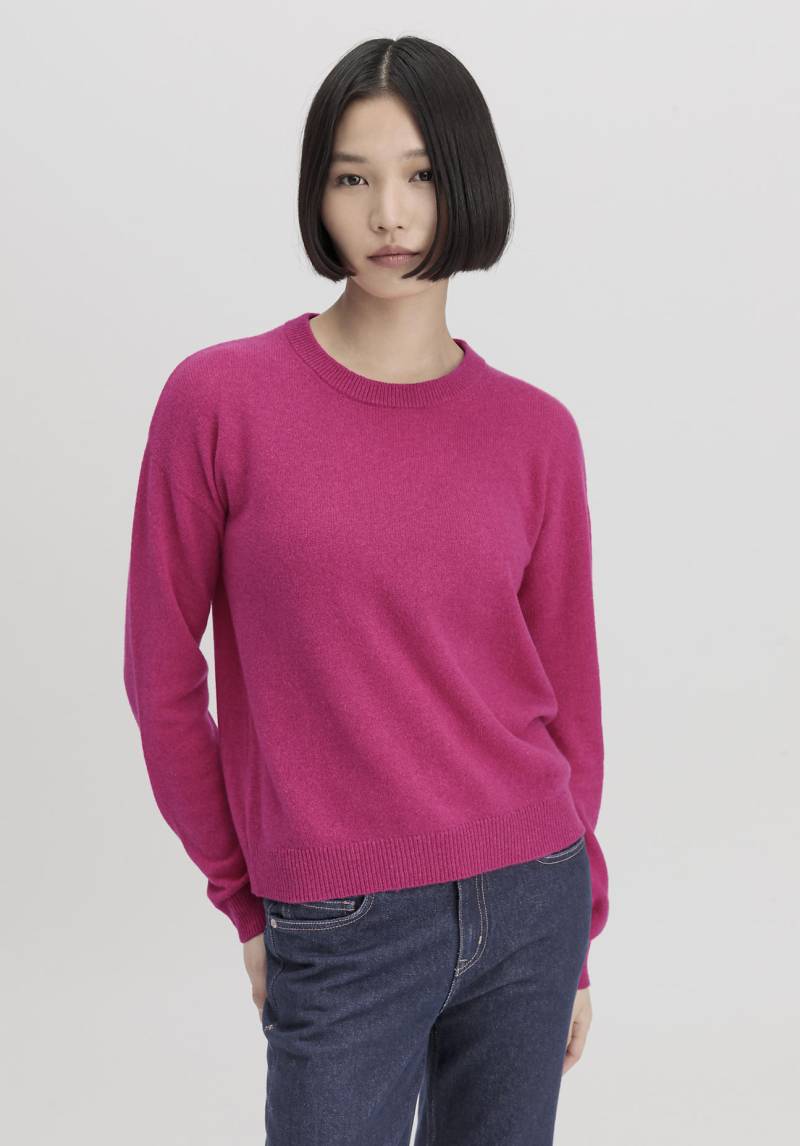 hessnatur Damen Pullover Regular aus Kaschmir - rosa Grösse44 von hessnatur