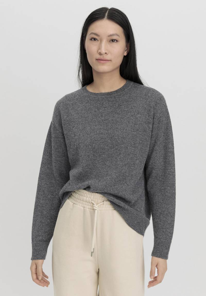 hessnatur Damen Pullover Relaxed aus Alpaka Wolle - grau GrösseM von hessnatur