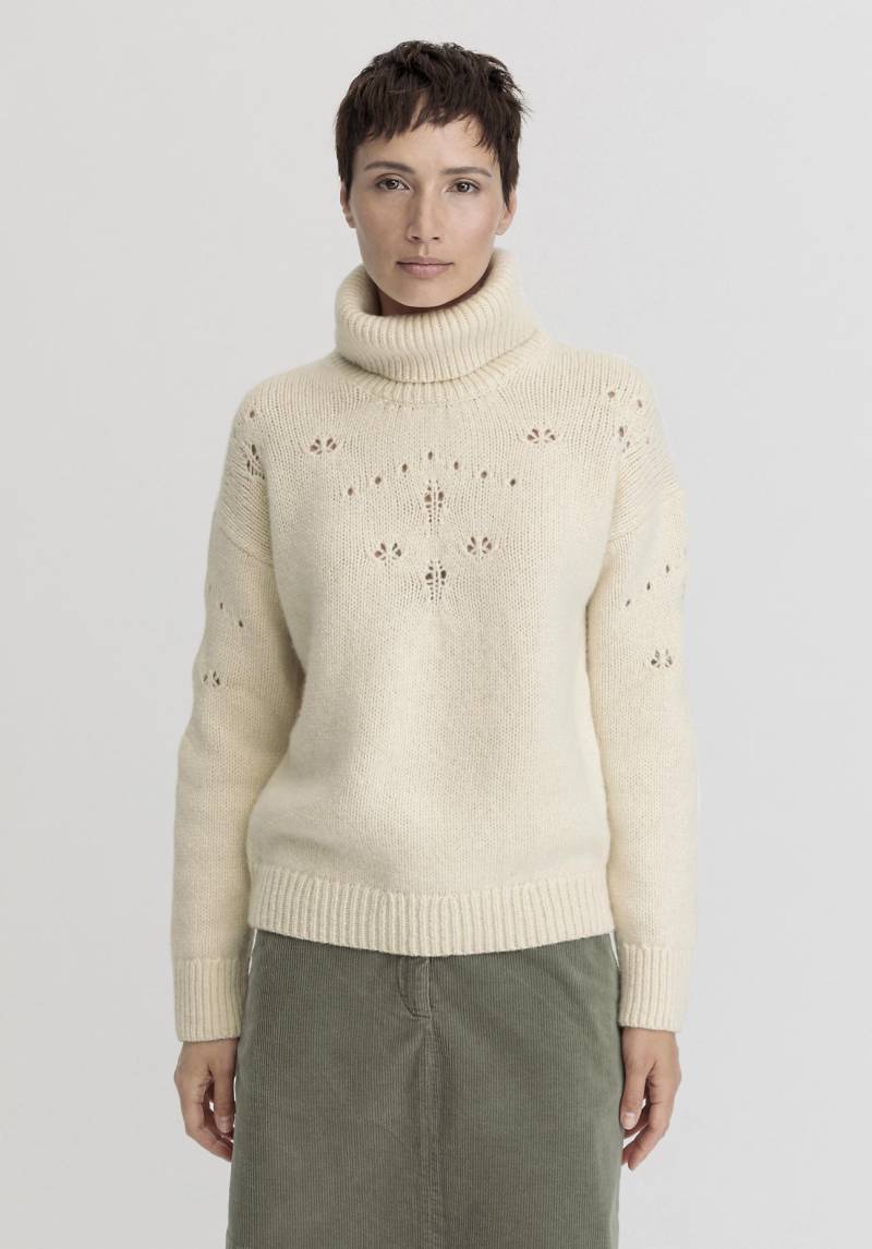 hessnatur Damen Pullover Relaxed aus Merinowolle - naturfarben GrösseL von hessnatur