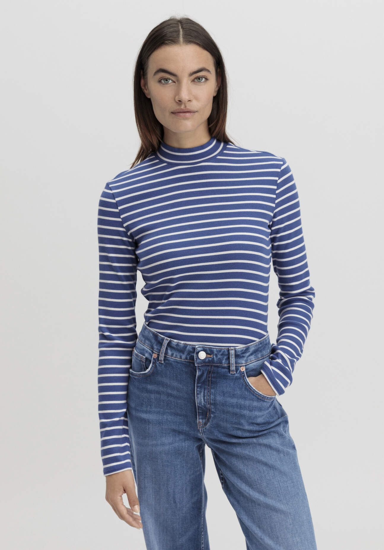 hessnatur Damen Rib Shirt Slim aus Bio-Baumwolle - weiß Grösse46 hessnatur Damen Rib Shirt Slim aus Bio-Baumwolle - weiß Grösse46 von hessnatur