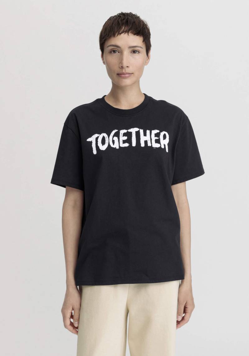 hessnatur Damen Shirt Relaxed aus Bio-Baumwolle - schwarz Grösse36 von hessnatur