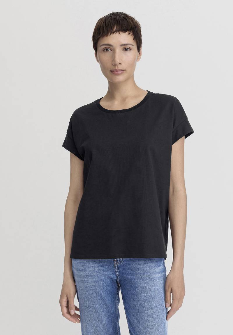 hessnatur Damen Shirt Relaxed aus Bio-Baumwolle - schwarz Grösse42 von hessnatur