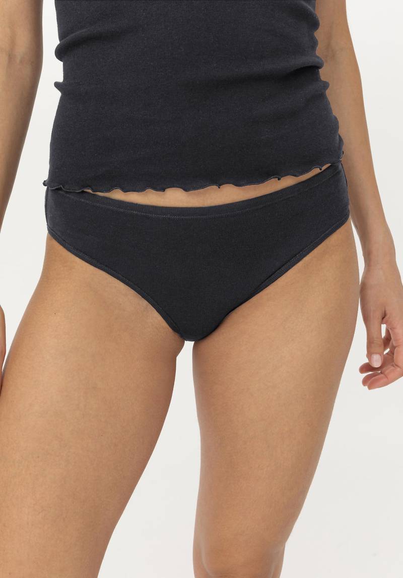 hessnatur Damen Slip Regular Cut 2er-Set PURE NATURE aus Bio-Baumwolle - schwarz Grösse34 von hessnatur