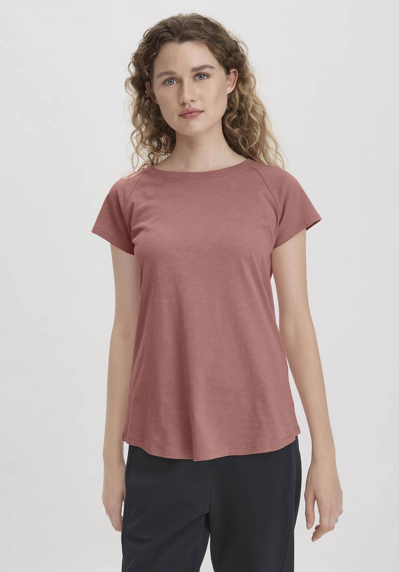 hessnatur Damen Slub Shirt Regular aus Bio-Baumwolle - braun Grösse34 von hessnatur