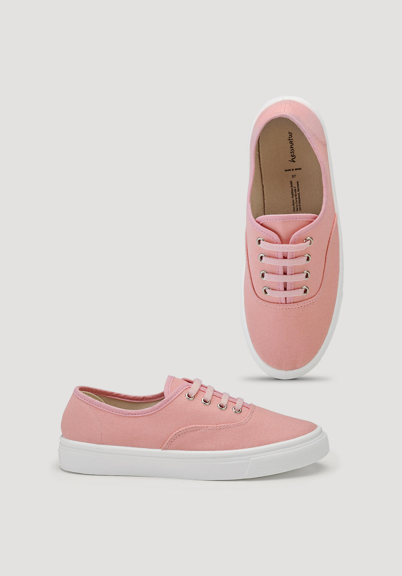 hessnatur Damen Sneaker Canvas - rosa Grösse36 von hessnatur