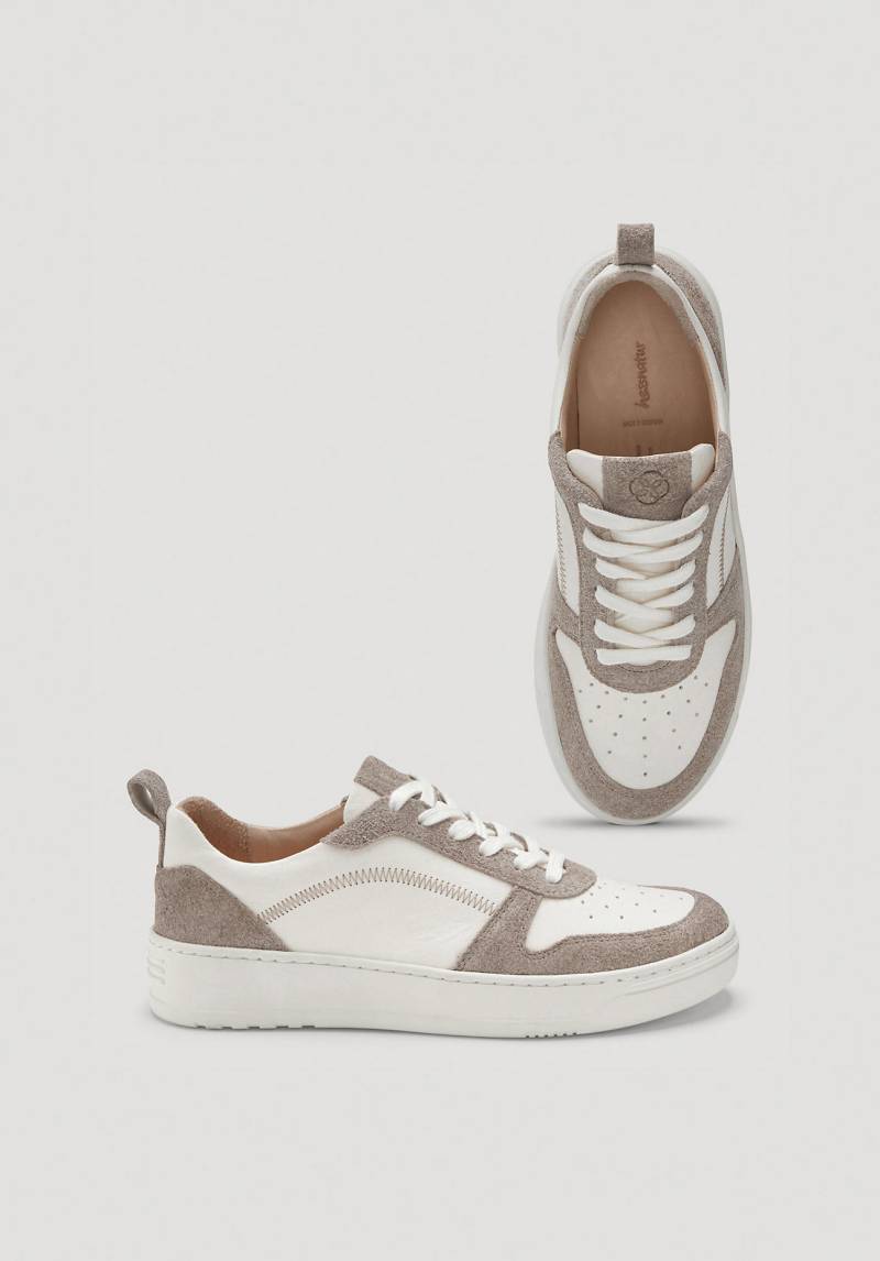 hessnatur Damen Sneaker aus chromfrei gegerbtem Velours-Leder - braun Grösse36 von hessnatur