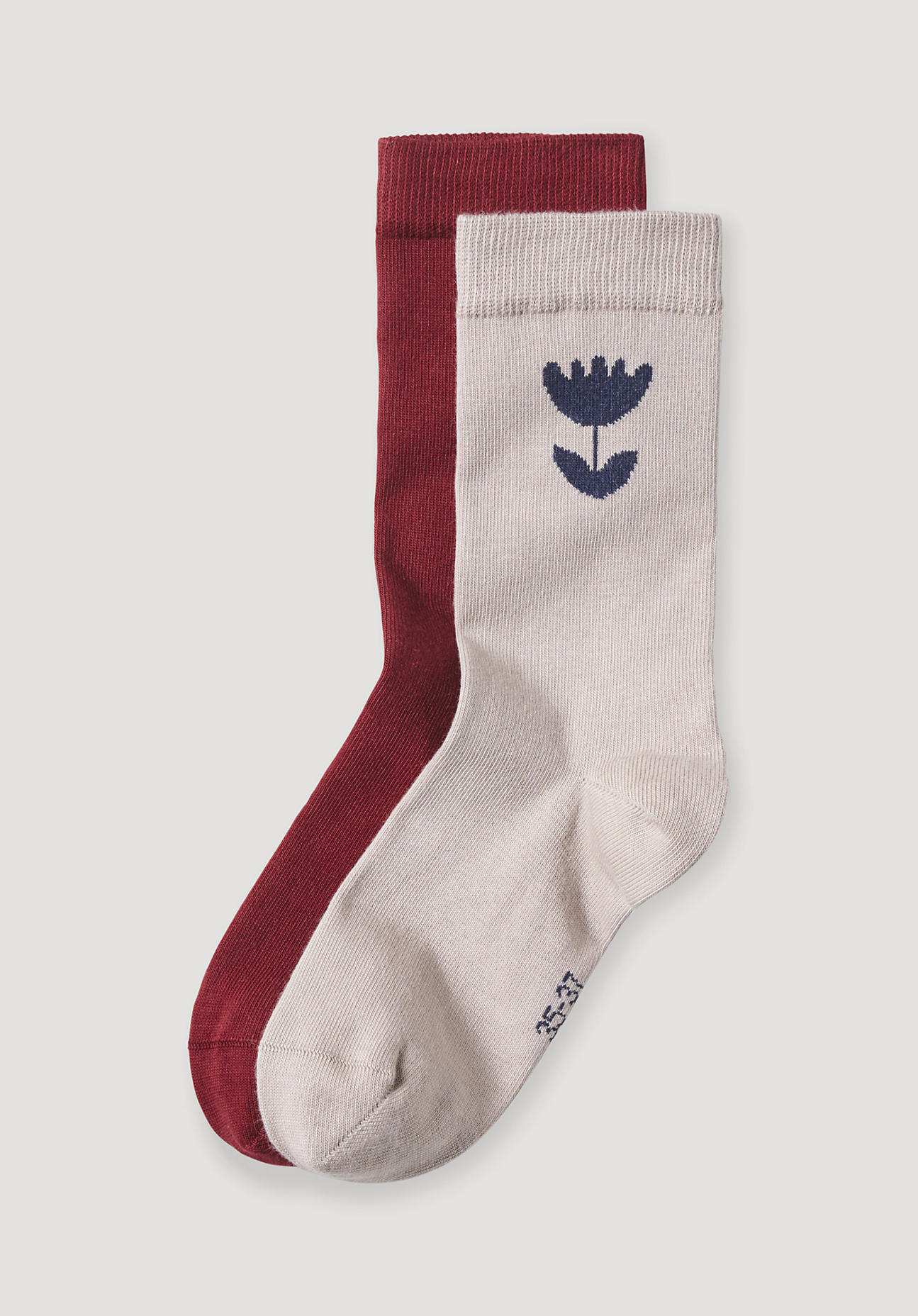 hessnatur Damen-Socken im aus Bio-Baumwolle - blau Grösse35-37 von hessnatur