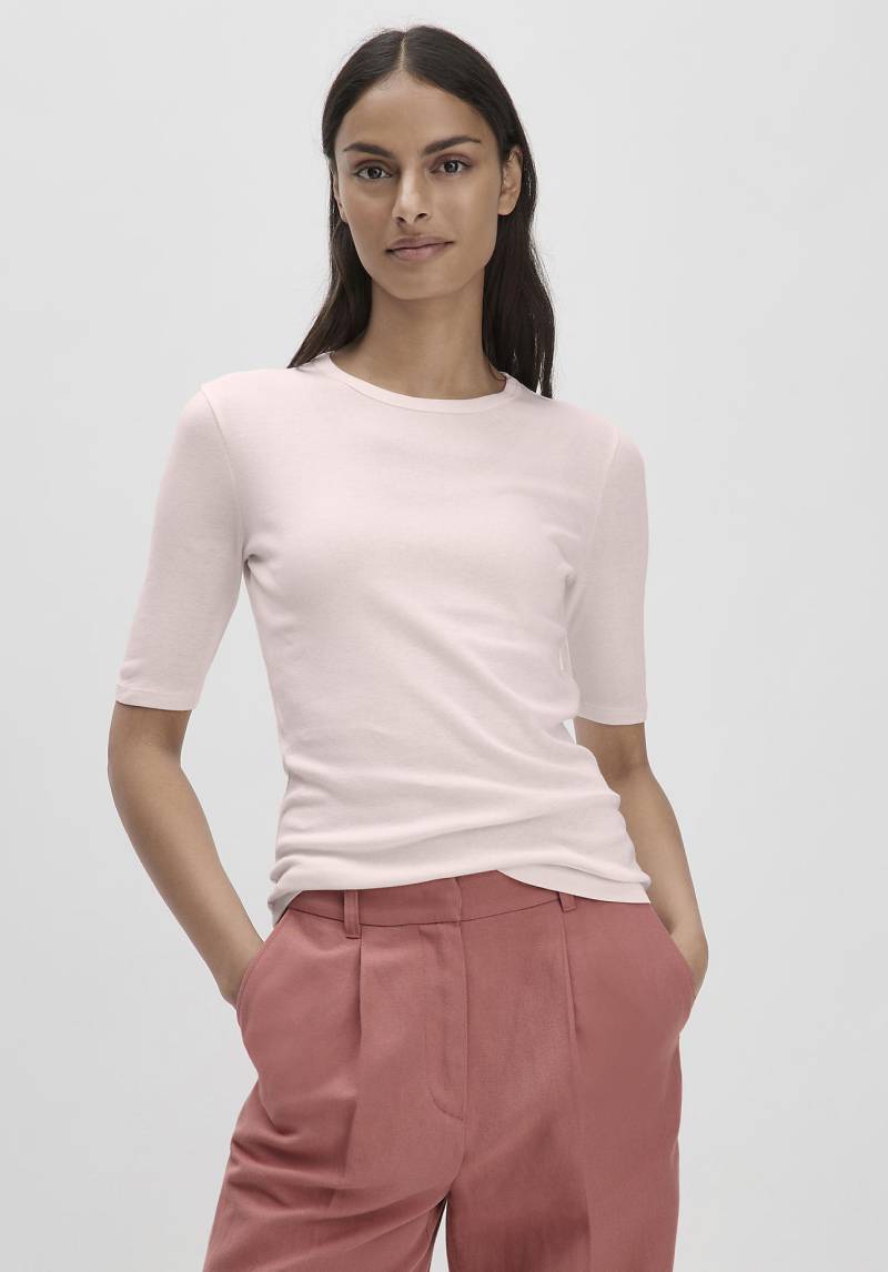 hessnatur Damen Softrib Shirt Fitted aus Bio-Baumwolle und TENCEL™ Modal - rosa Grösse34 von hessnatur