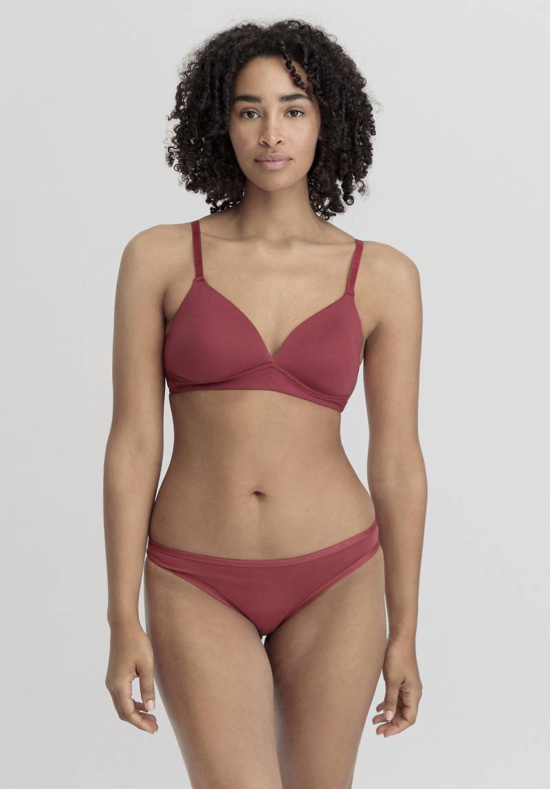 hessnatur Damen Spacer BH bügellos PURE SENSE aus TENCEL™ Modal - rot Grösse70A von hessnatur