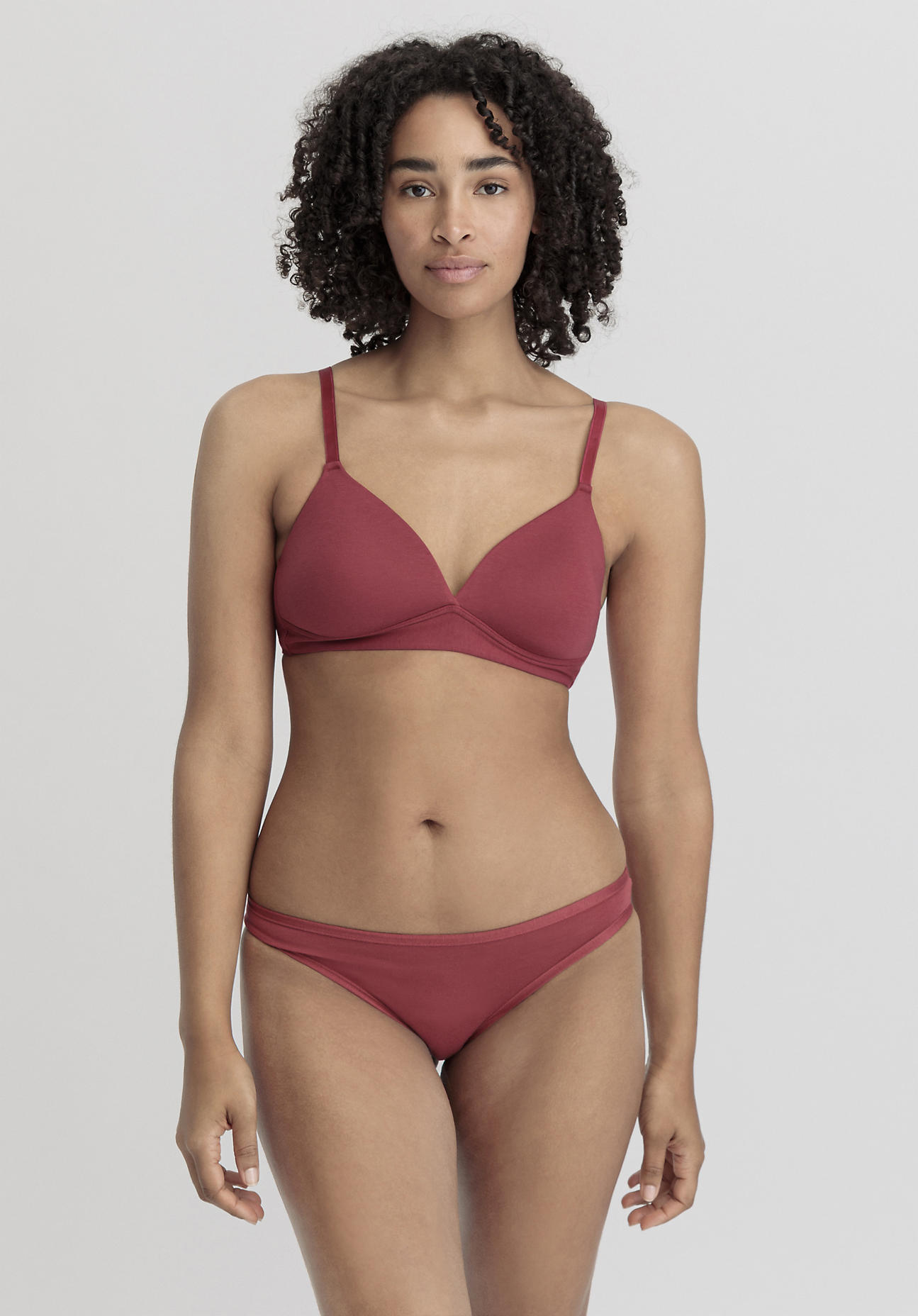 hessnatur Damen Spacer BH bügellos PURE SENSE aus TENCEL™ Modal - rot Grösse75B von hessnatur