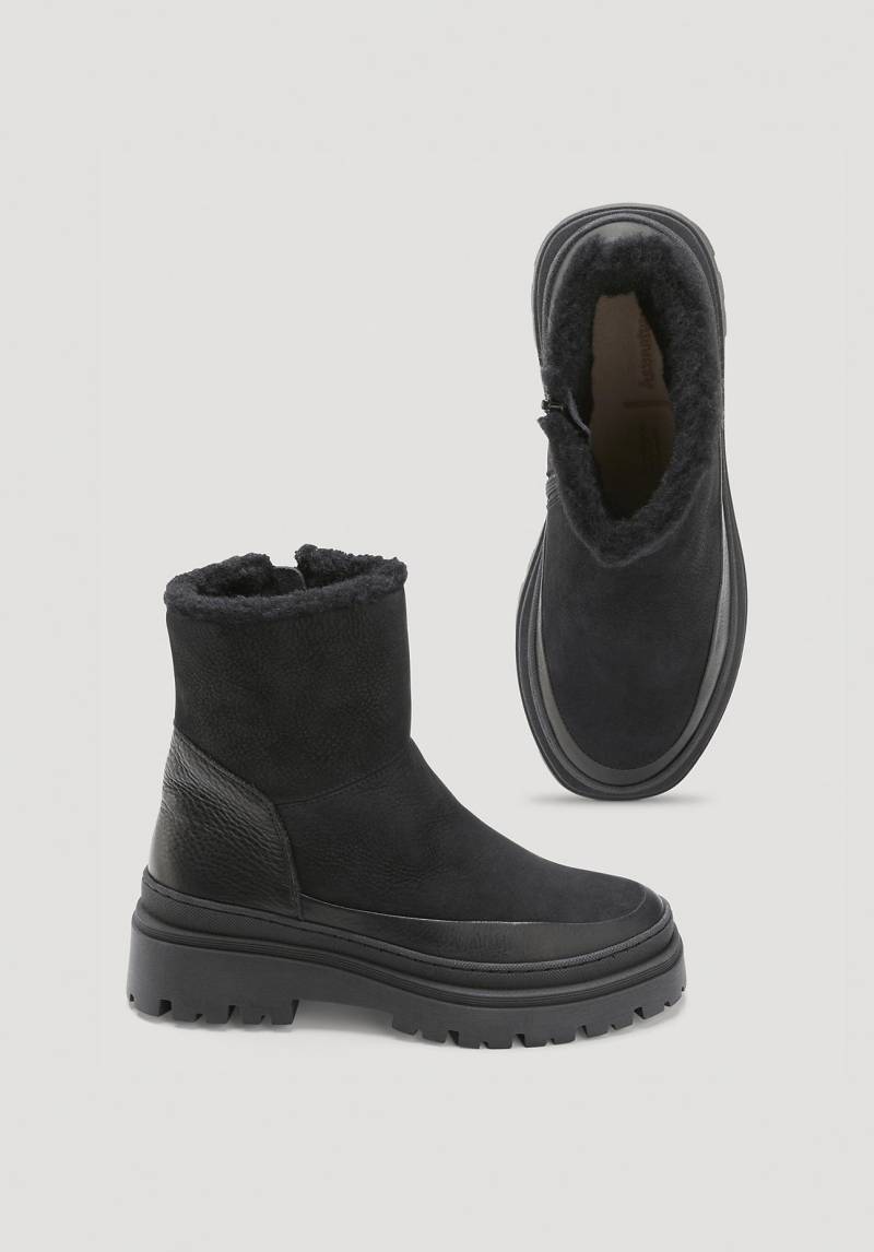 hessnatur Damen Stiefelette warmgefüttert - schwarz Grösse40 von hessnatur