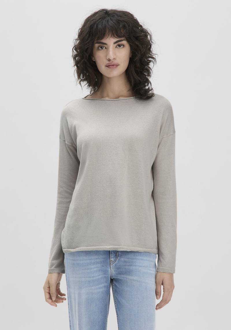 hessnatur Damen Strick Pullover Oversized aus modernem TENCEL Lyocell mit Bio-Baumwolle - beige GrösseM von hessnatur