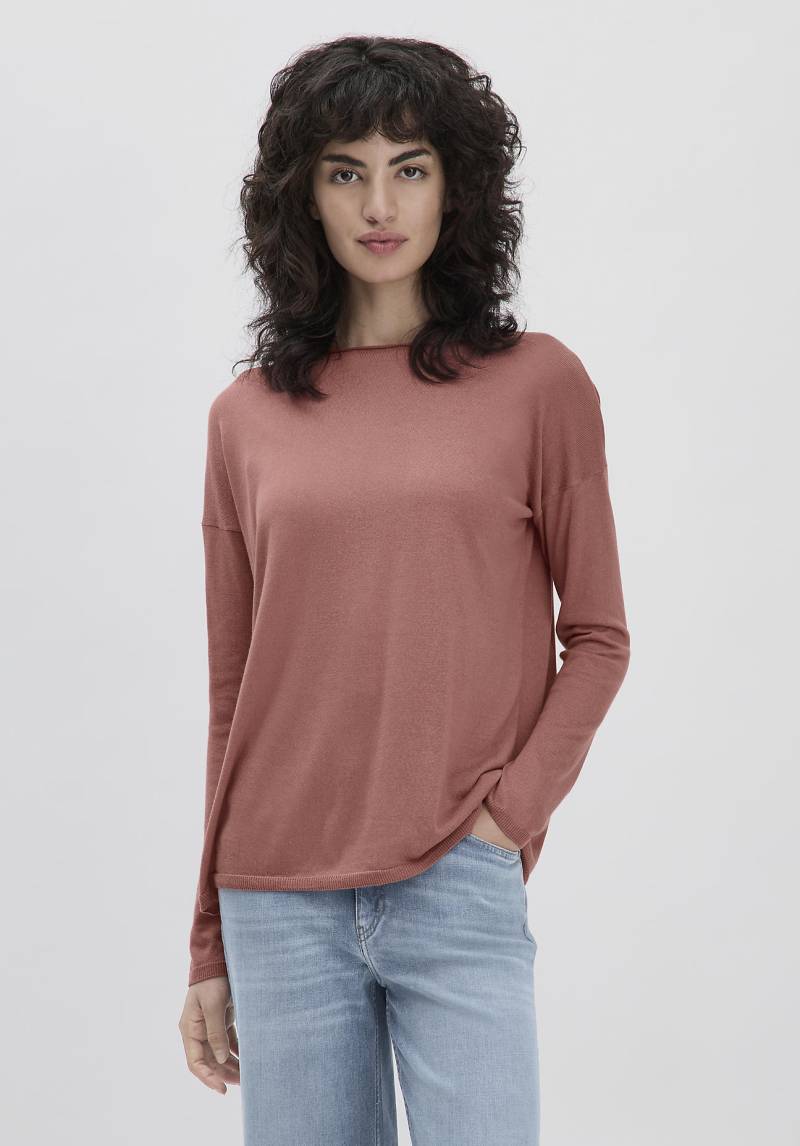 hessnatur Damen Strick Pullover Oversized aus modernem TENCEL Lyocell mit Bio-Baumwolle - braun GrösseL von hessnatur