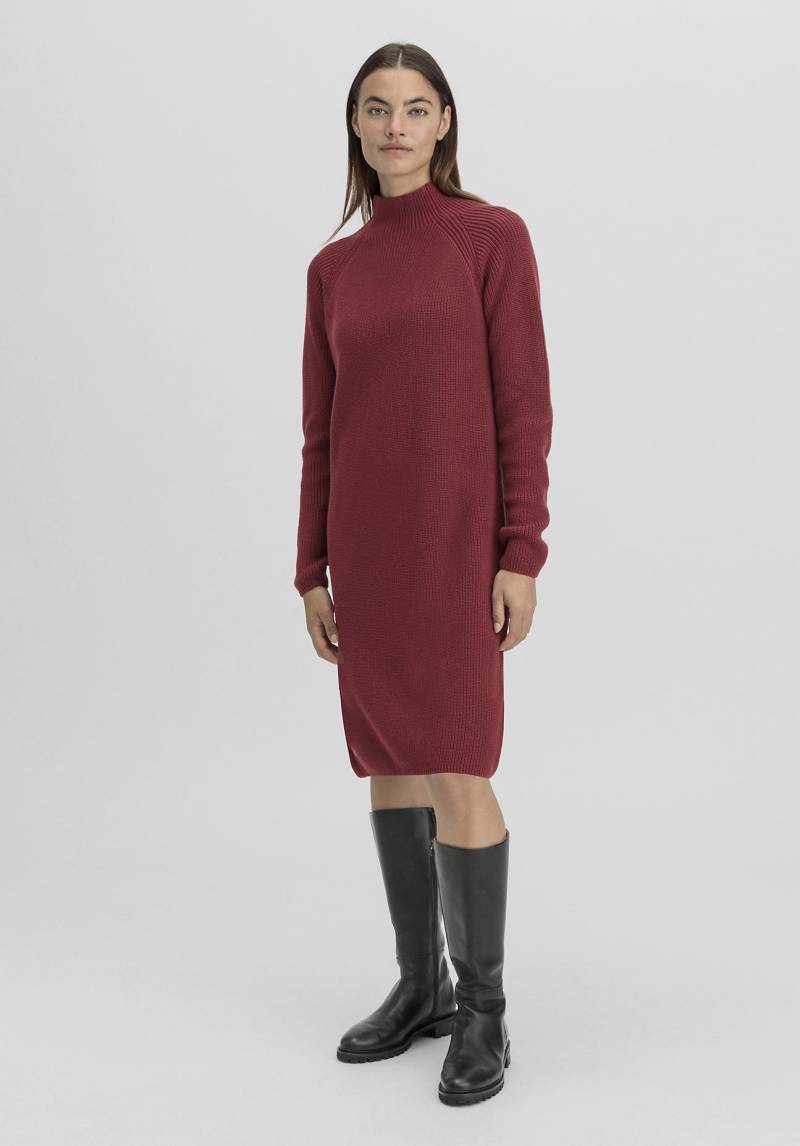 hessnatur Damen Strickkleid Regular aus Bio-Baumwolle - rot GrösseL von hessnatur