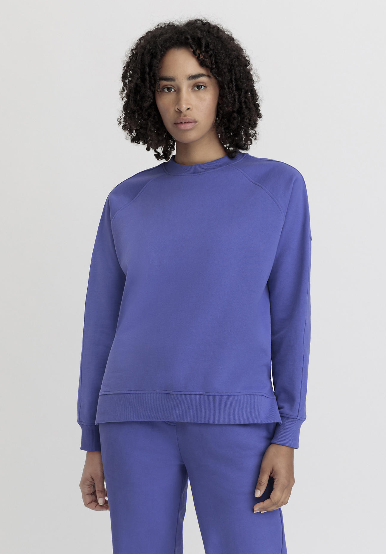 hessnatur Damen Sweatshirt Oversize aus Bio-Baumwolle - blau GrösseM von hessnatur