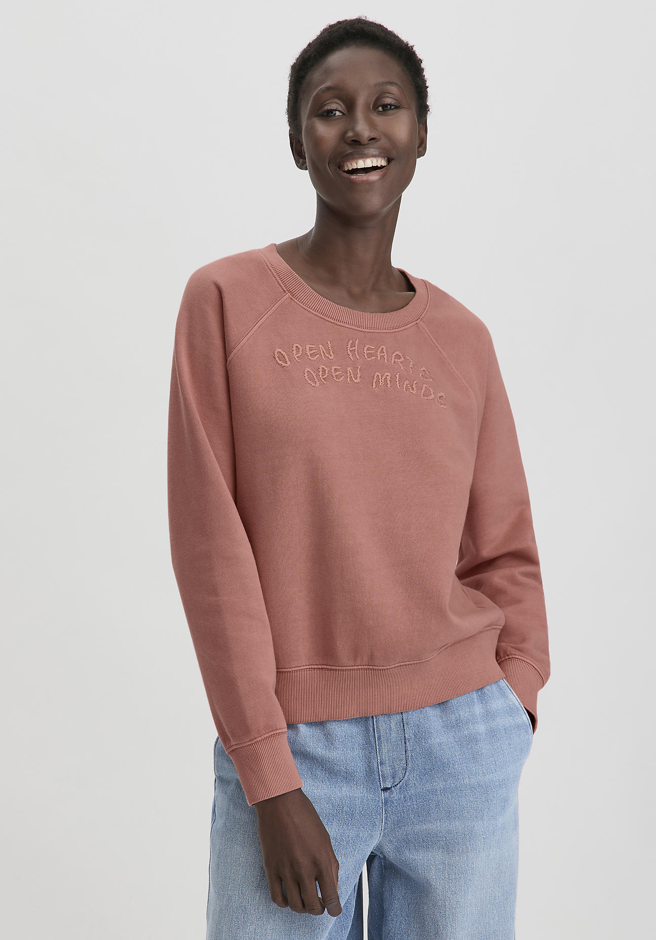 hessnatur Damen Sweatshirt Oversize aus Bio-Baumwolle - braun GrösseS von hessnatur