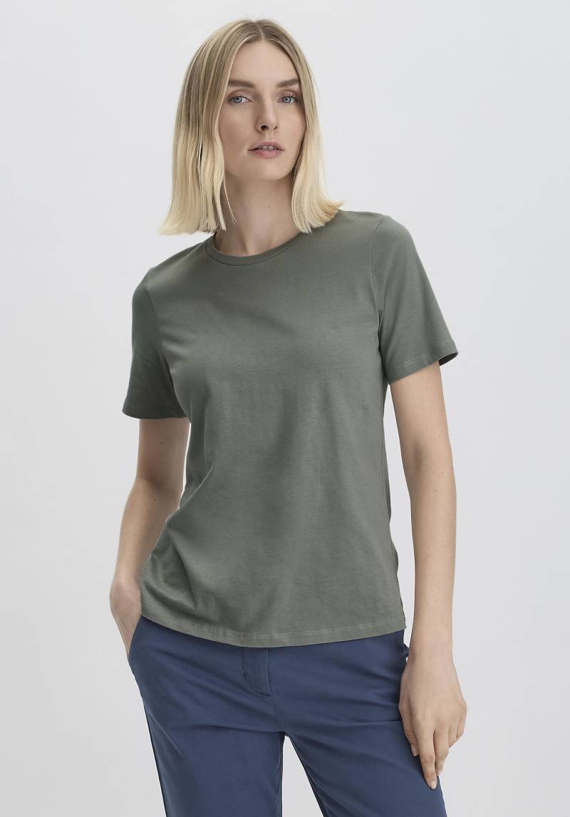 hessnatur Damen T-Shirt Regular aus Bio-Baumwolle - grün Grösse36 von hessnatur