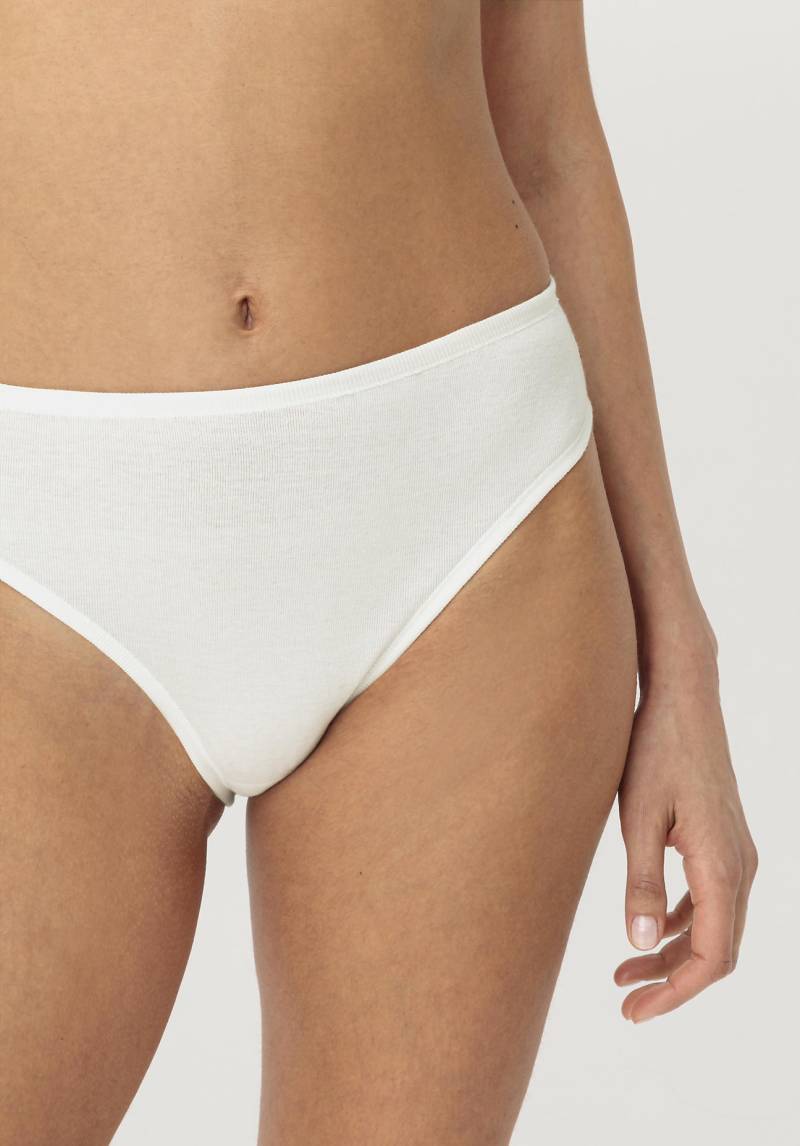 hessnatur Damen Taillenslip High Waist 2er-Set PURE NATURE aus Bio-Baumwolle - weiß Grösse34 von hessnatur