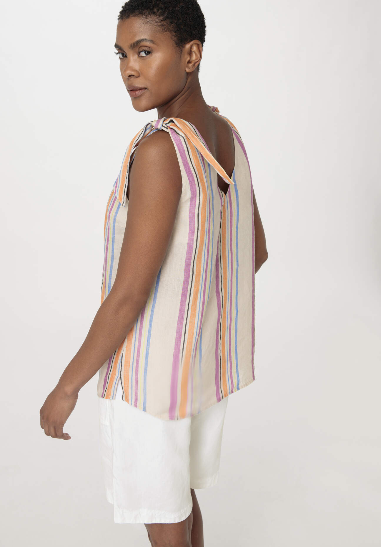 hessnatur Damen Top Streifen Regular aus Leinen - beige Grösse38 hessnatur Damen Top Streifen Regular aus Leinen - beige Grösse38 von hessnatur