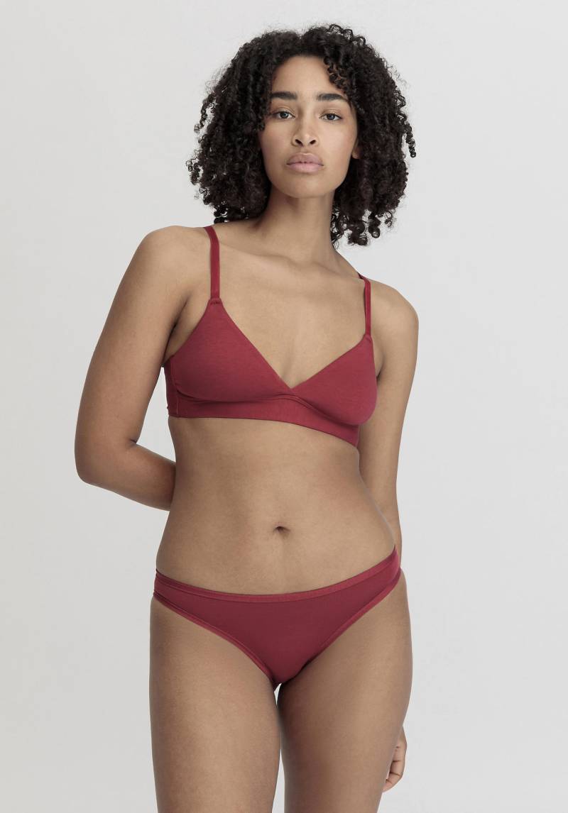 hessnatur Damen Triangel BH bügellos PURE SENSE aus TENCEL™ Modal - rot Grösse70A von hessnatur