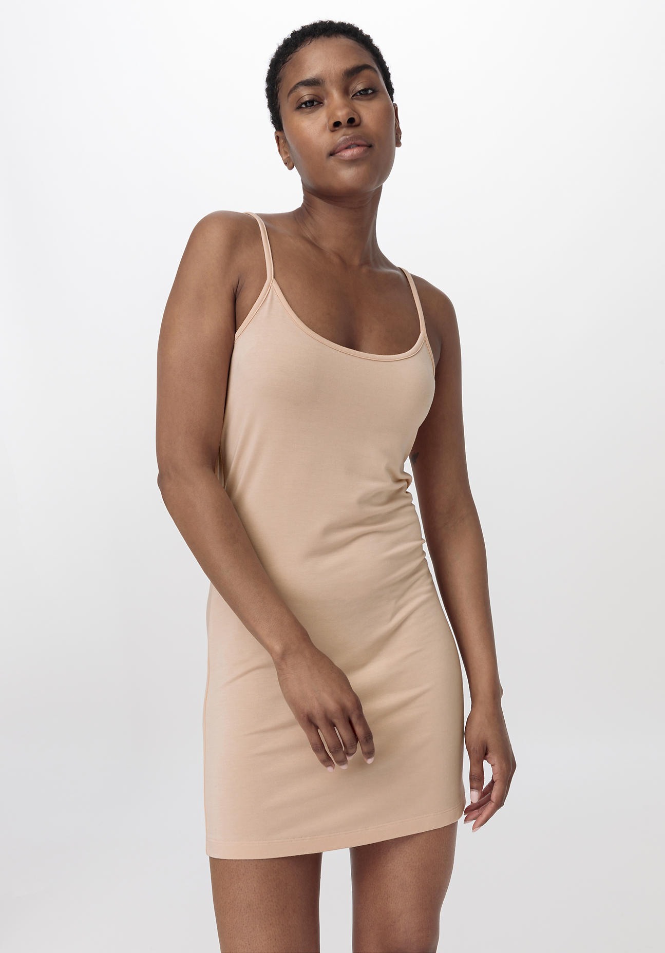 hessnatur Damen Unterkleid Fitted PURE FLOW aus TENCEL™ Modal - rosa Grösse34 von hessnatur