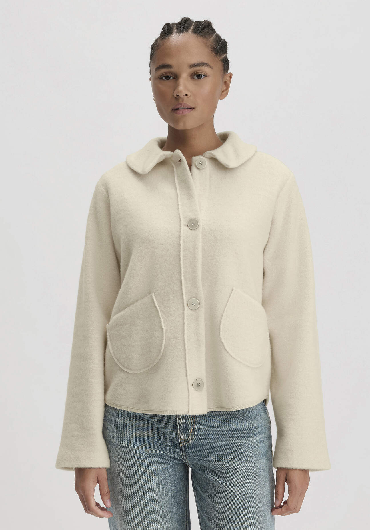 hessnatur Damen Wollfleece Jacke Regular aus Bio-Merinowolle mit Bio-Baumwolle - beige Grösse36 hessnatur Damen Wollfleece Jacke Regular aus Bio-Merinowolle mit Bio-Baumwolle - beige Grösse36 von hessnatur
