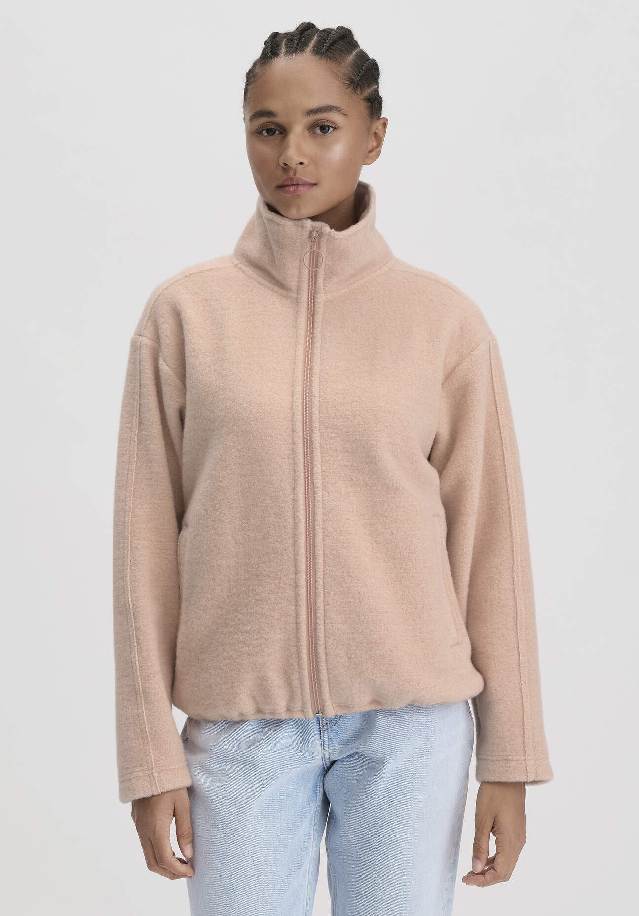 hessnatur Damen Wollfleece Jacke Relaxed aus Bio- Merinowolle mit Bio-Baumwolle - rosa GrösseM hessnatur Damen Wollfleece Jacke Relaxed aus Bio- Merinowolle mit Bio-Baumwolle - rosa GrösseM von hessnatur