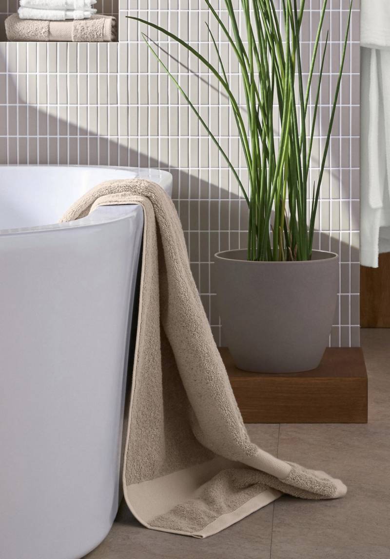 hessnatur Frottier Handtuch aus Bio-Baumwolle - beige Grösse30x50 cm von hessnatur