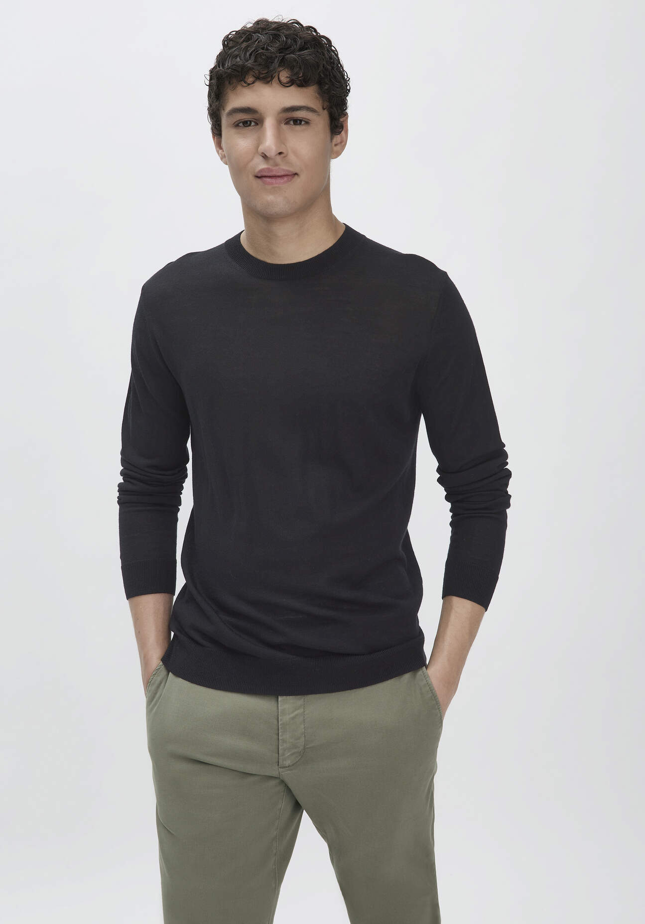 hessnatur Herren Pullover Regular aus Bio-Merinowolle - schwarz Grösse50 hessnatur Herren Pullover Regular aus Bio-Merinowolle - schwarz Grösse50 von hessnatur