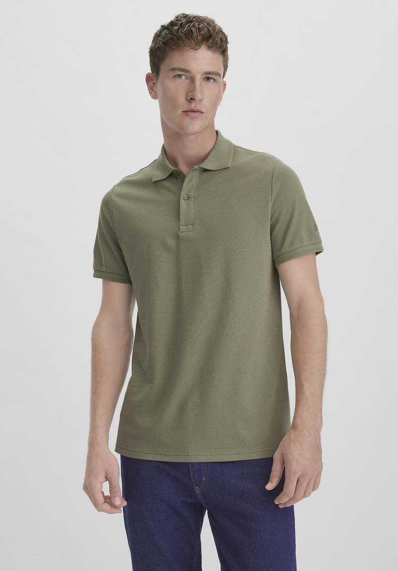 hessnatur Herren Piqué Polo Regular aus Bio-Baumwolle - grün Grösse46 von hessnatur