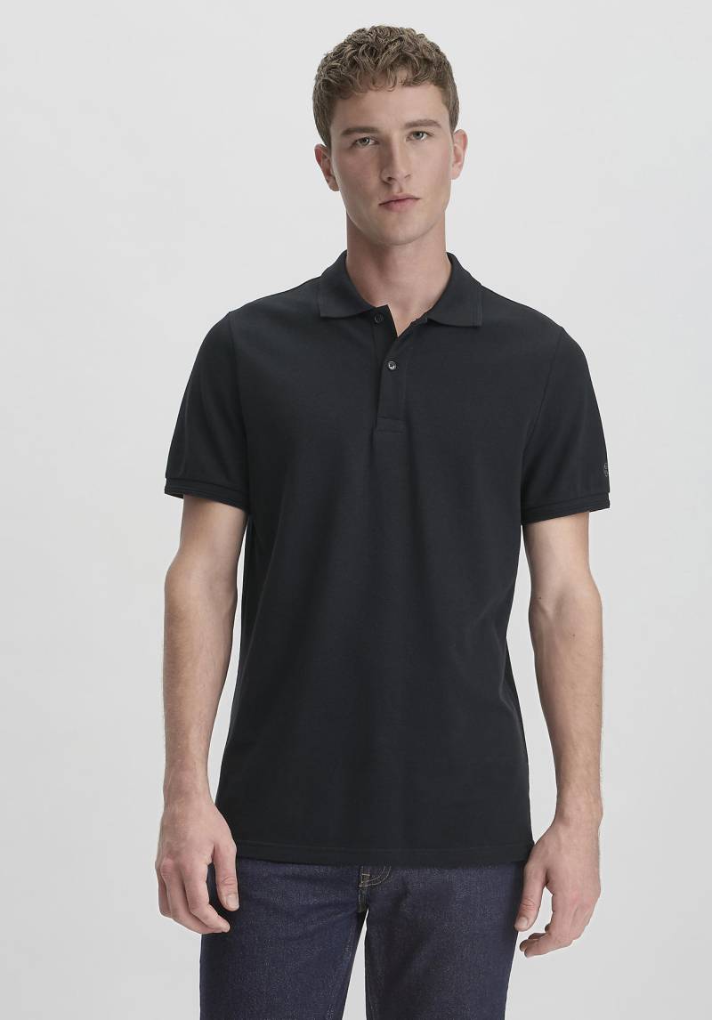 hessnatur Herren Piqué Polo Regular aus Bio-Baumwolle - schwarz Grösse46 von hessnatur