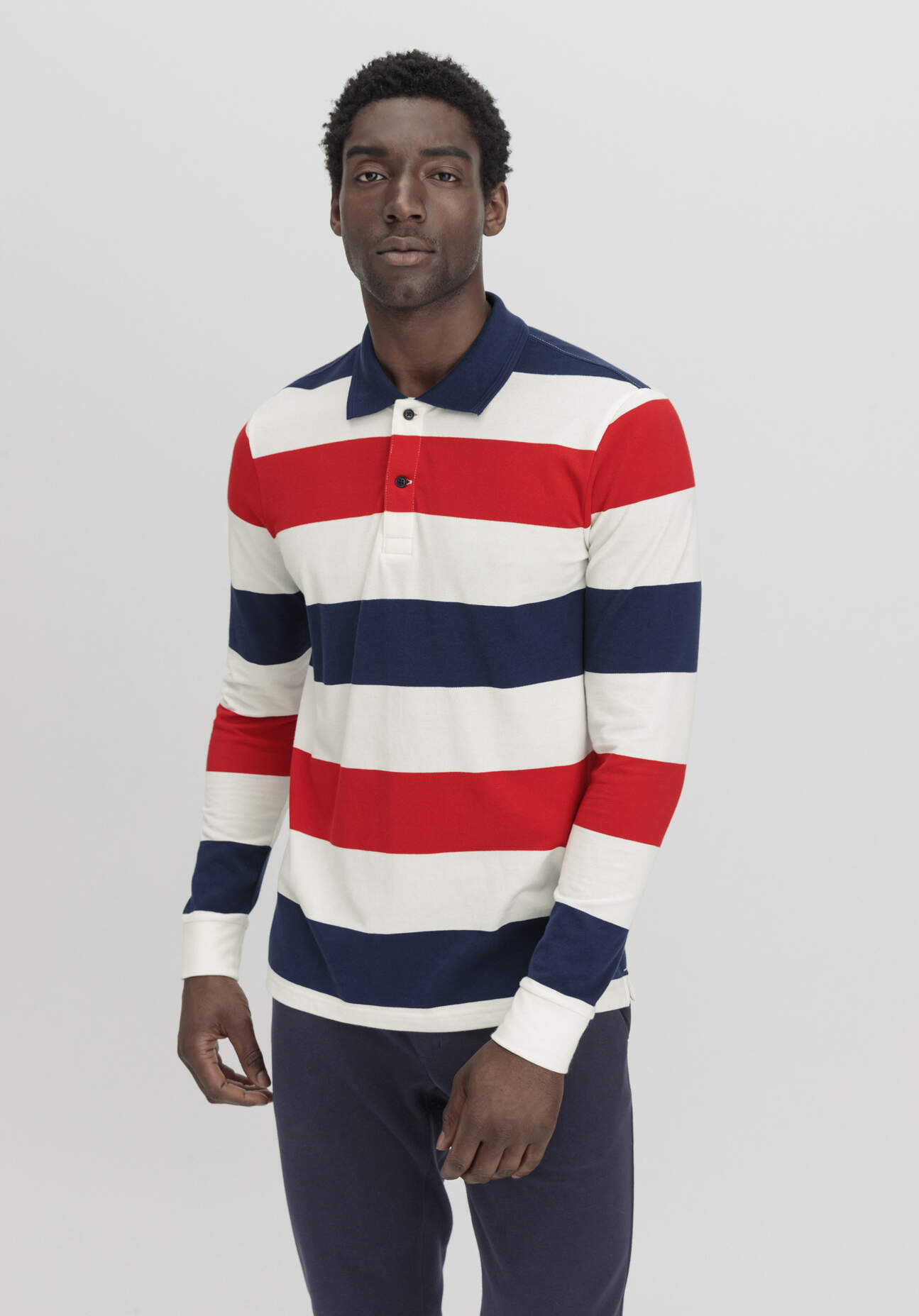 hessnatur Herren Polo Langarm Regular aus Bio-Baumwolle - rot Grösse56 hessnatur Herren Polo Langarm Regular aus Bio-Baumwolle - rot Grösse56 von hessnatur