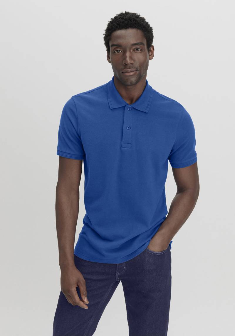 hessnatur Herren Polo Regular aus Bio-Baumwolle - blau Grösse46 von hessnatur