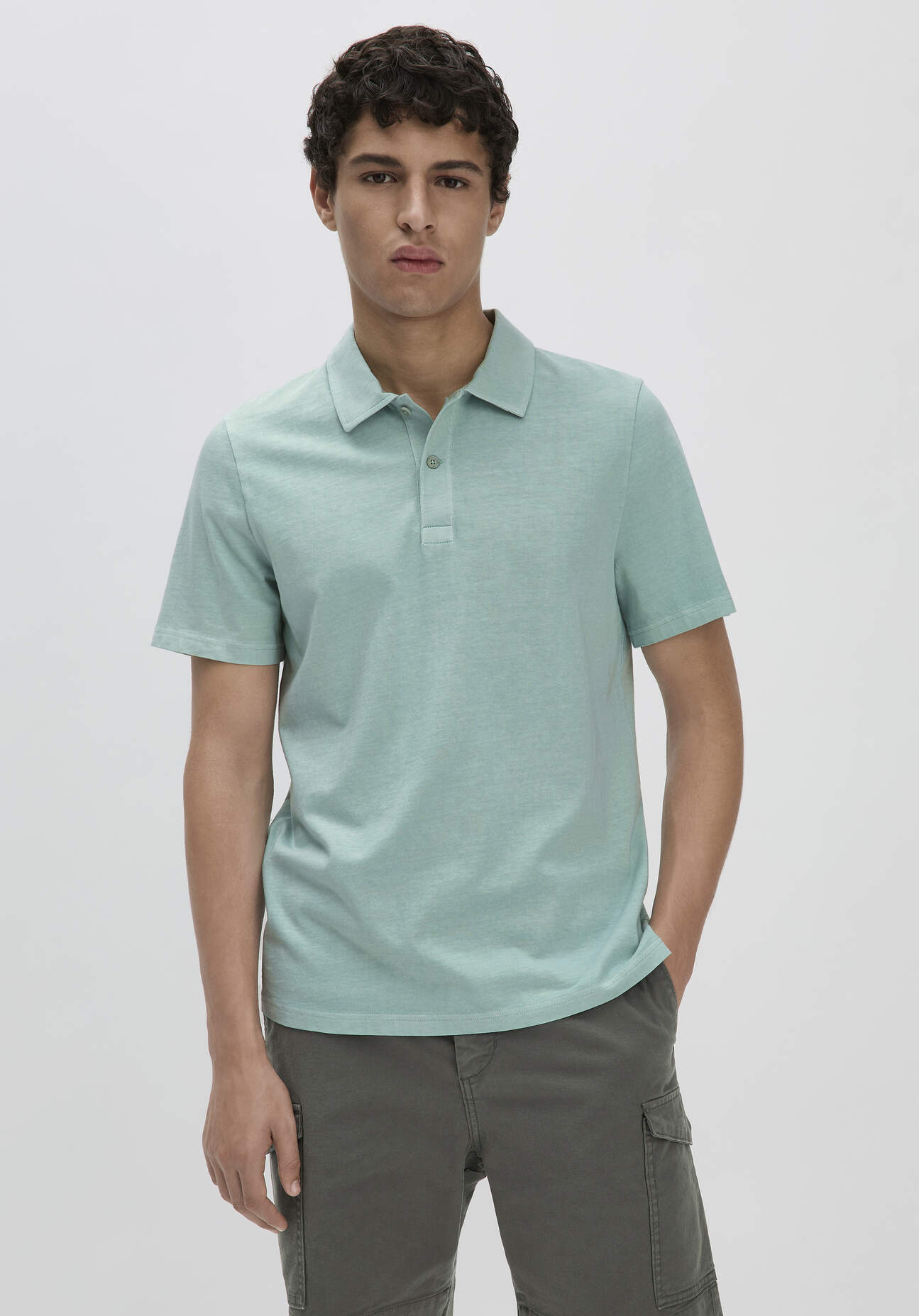 hessnatur Herren Polo Regular aus Bio-Baumwolle - grün Grösse52 hessnatur Herren Polo Regular aus Bio-Baumwolle - grün Grösse52 von hessnatur