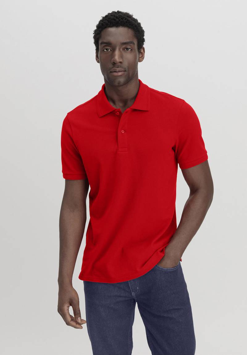 hessnatur Herren Polo Regular aus Bio-Baumwolle - rot Grösse46 von hessnatur