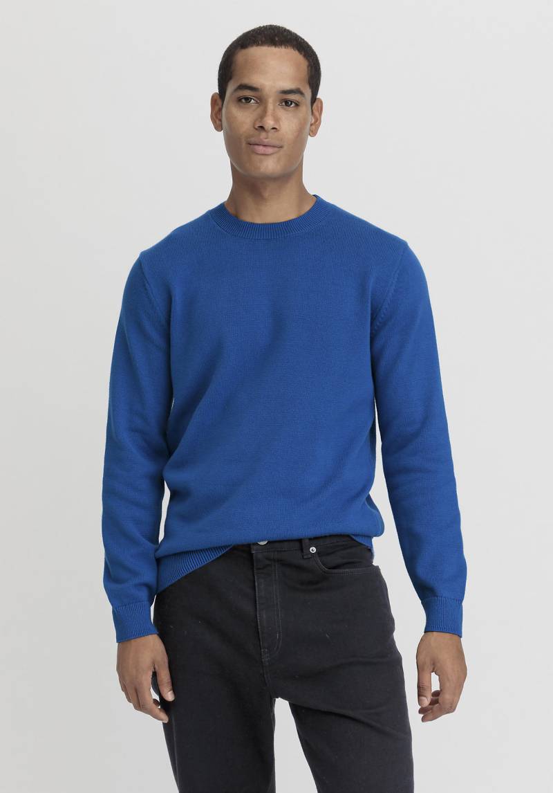 hessnatur Herren Pullover Basic aus Bio-Baumwolle - blau Grösse46 von hessnatur