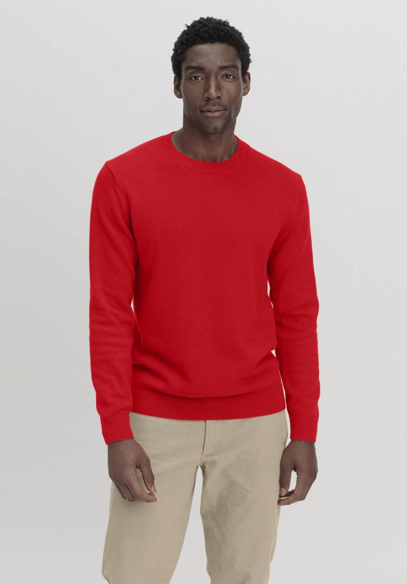 hessnatur Herren Pullover Basic aus Bio-Baumwolle - rot Grösse46 von hessnatur