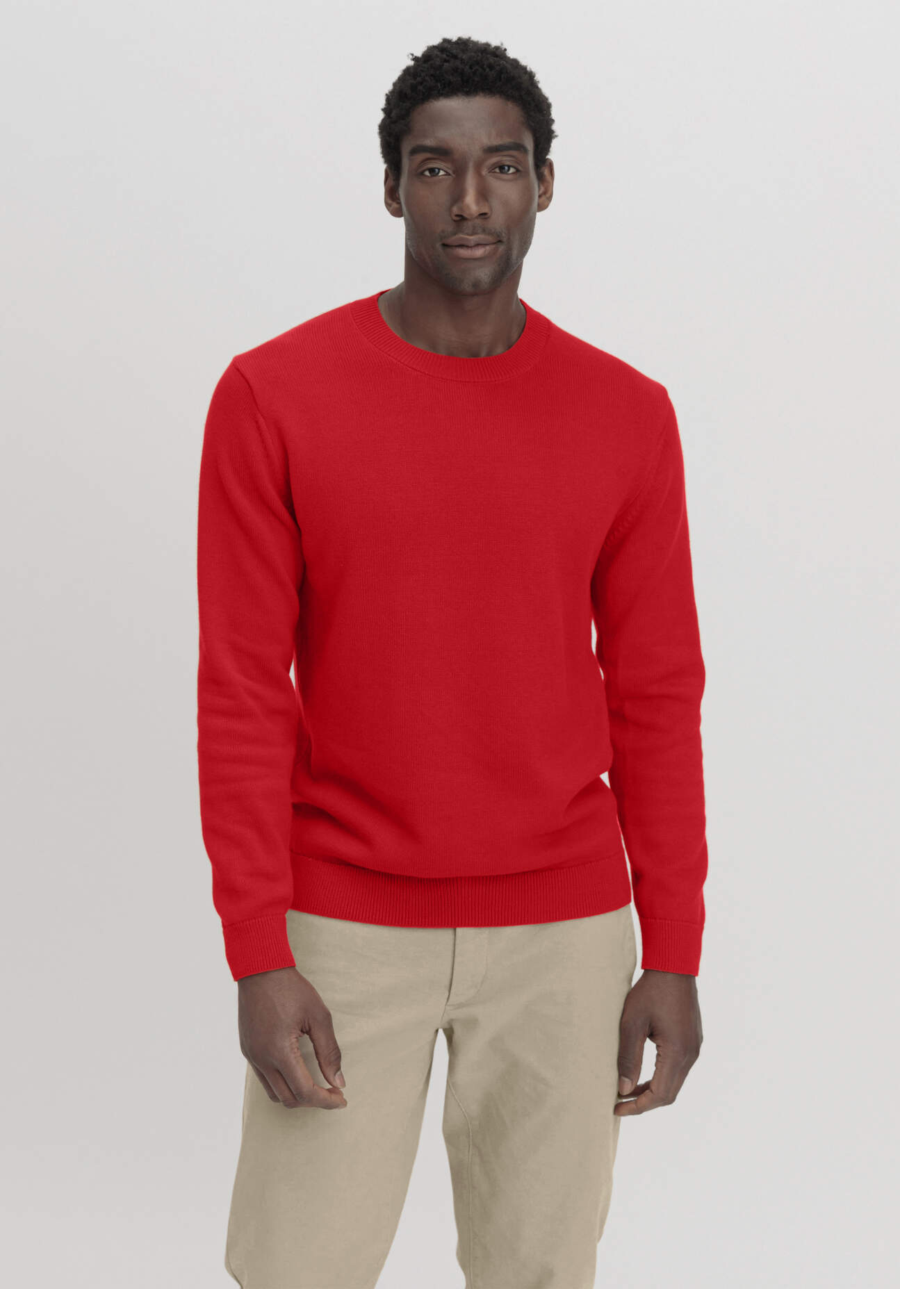 hessnatur Herren Pullover Basic aus Bio-Baumwolle - rot Grösse48 hessnatur Herren Pullover Basic aus Bio-Baumwolle - rot Grösse48 von hessnatur