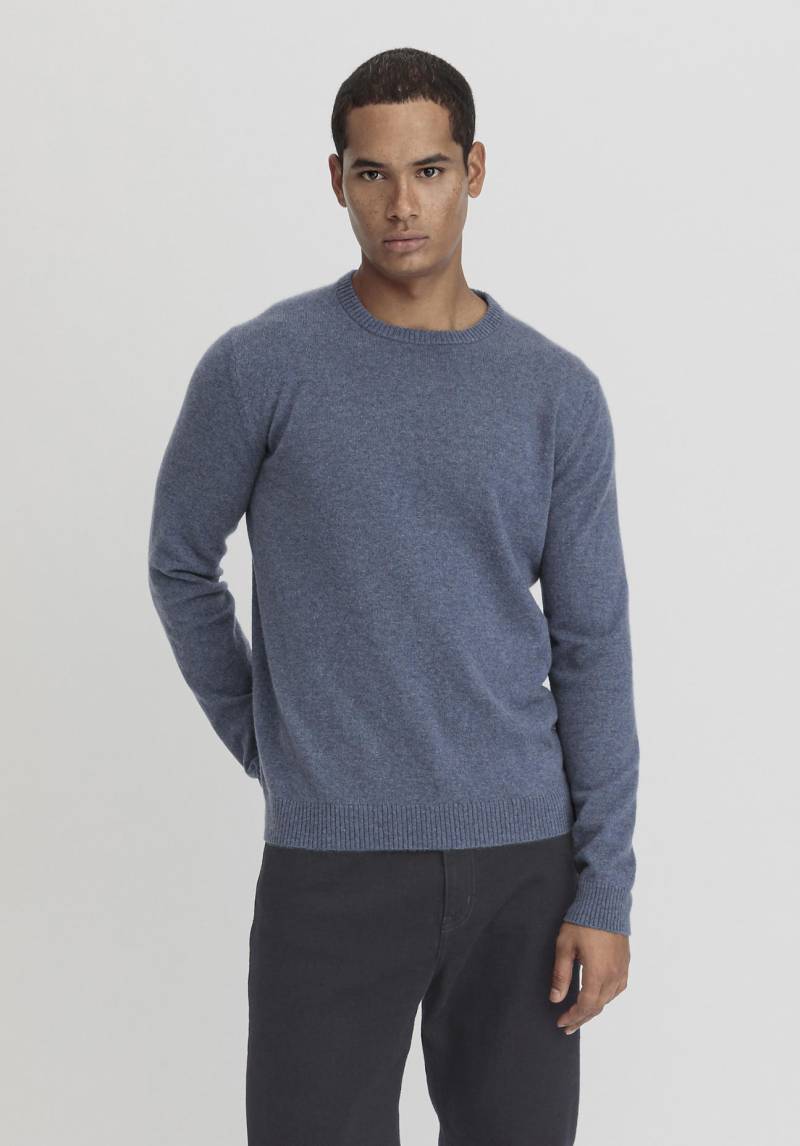 hessnatur Herren Pullover regular aus Kaschmir - blau Grösse48 von hessnatur