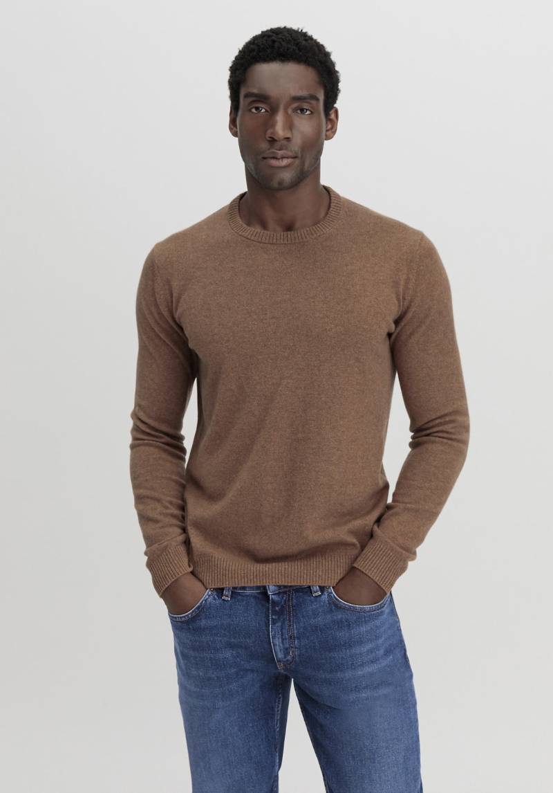 hessnatur Herren Pullover Regular aus Kaschmir - braun Grösse46 von hessnatur