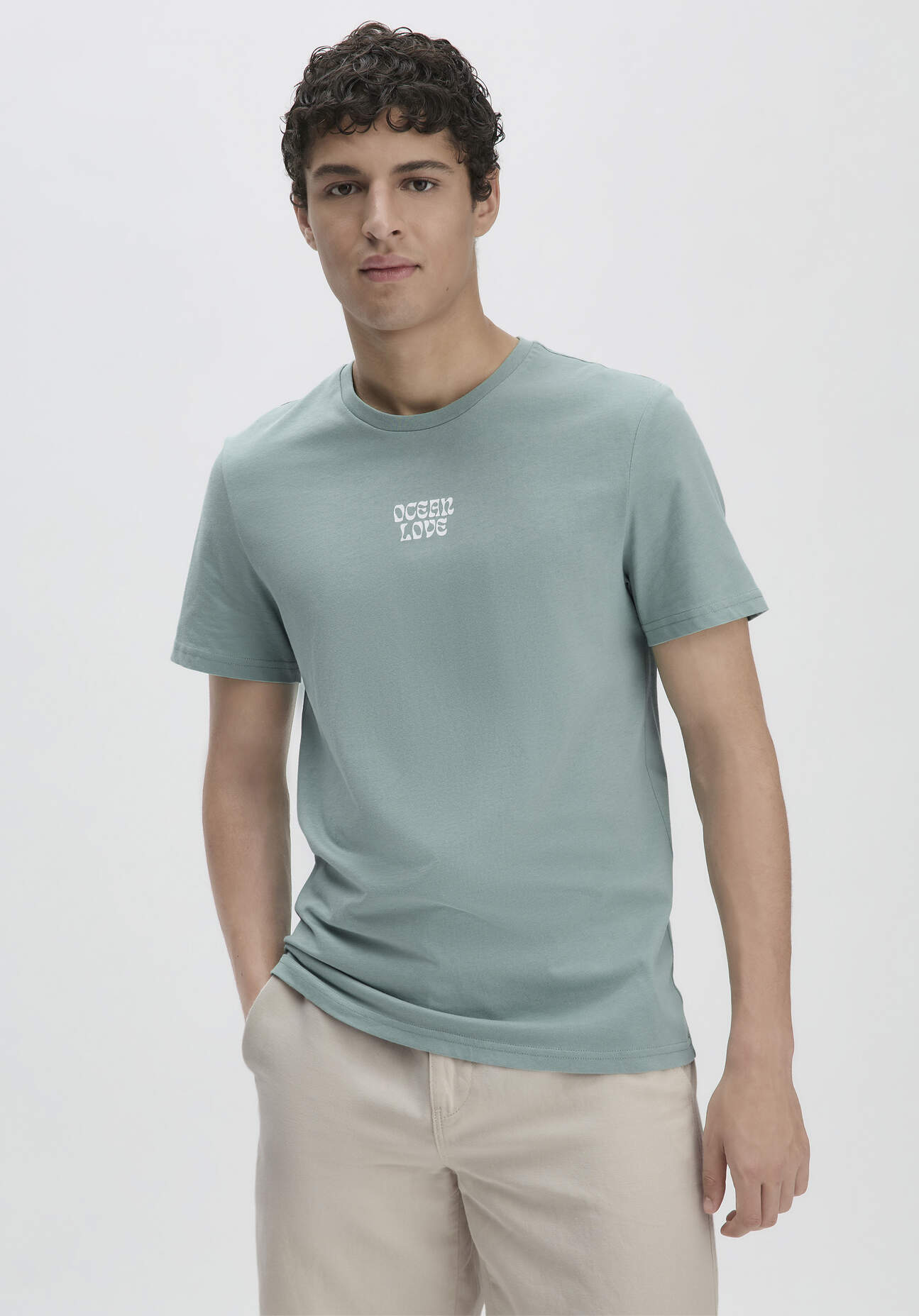 hessnatur Herren Shirt Regular aus Bio-Baumwolle - grün Grösse48 von hessnatur