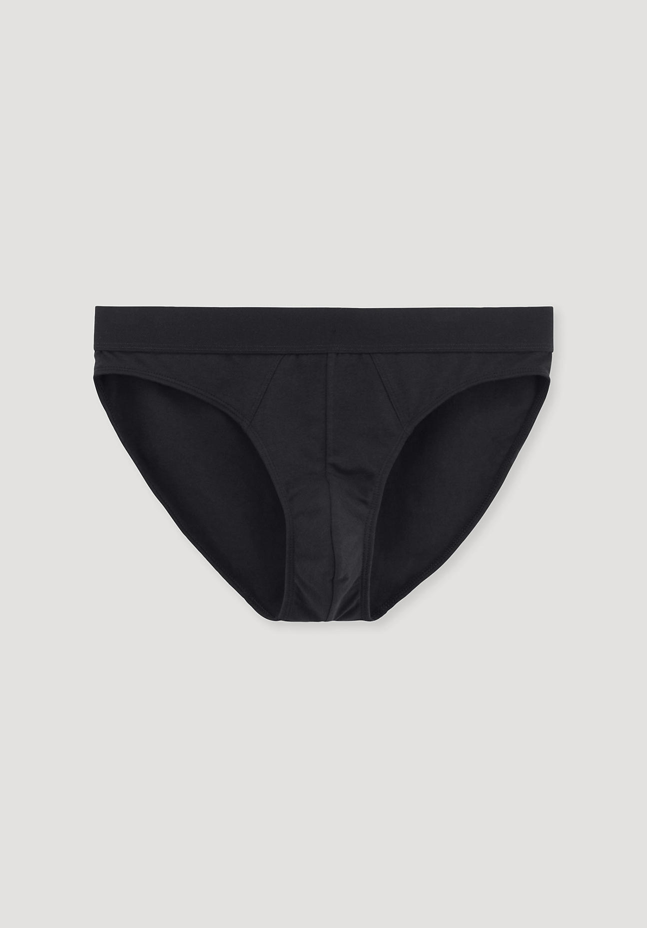 hessnatur Herren Slip Regular Cut COTTON MIX aus Bio-Baumwolle - schwarz Grösse4 = S von hessnatur