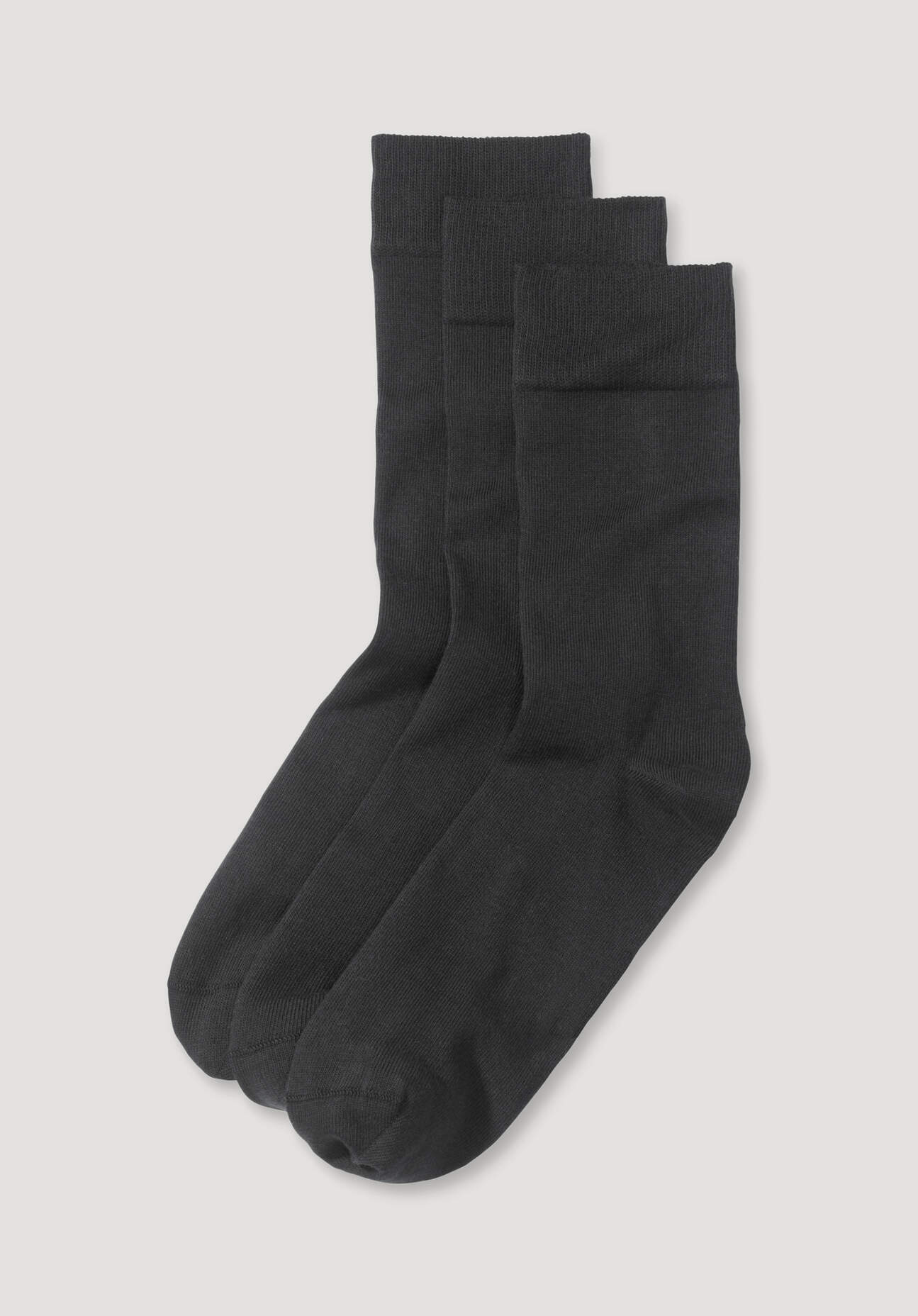 hessnatur Herren-Socken aus Bio-Baumwolle - schwarz Grösse43-45 von hessnatur