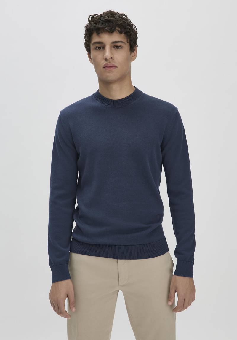 hessnatur Herren Strick Pullover Regular aus Bio-Baumwolle - blau Grösse46 von hessnatur