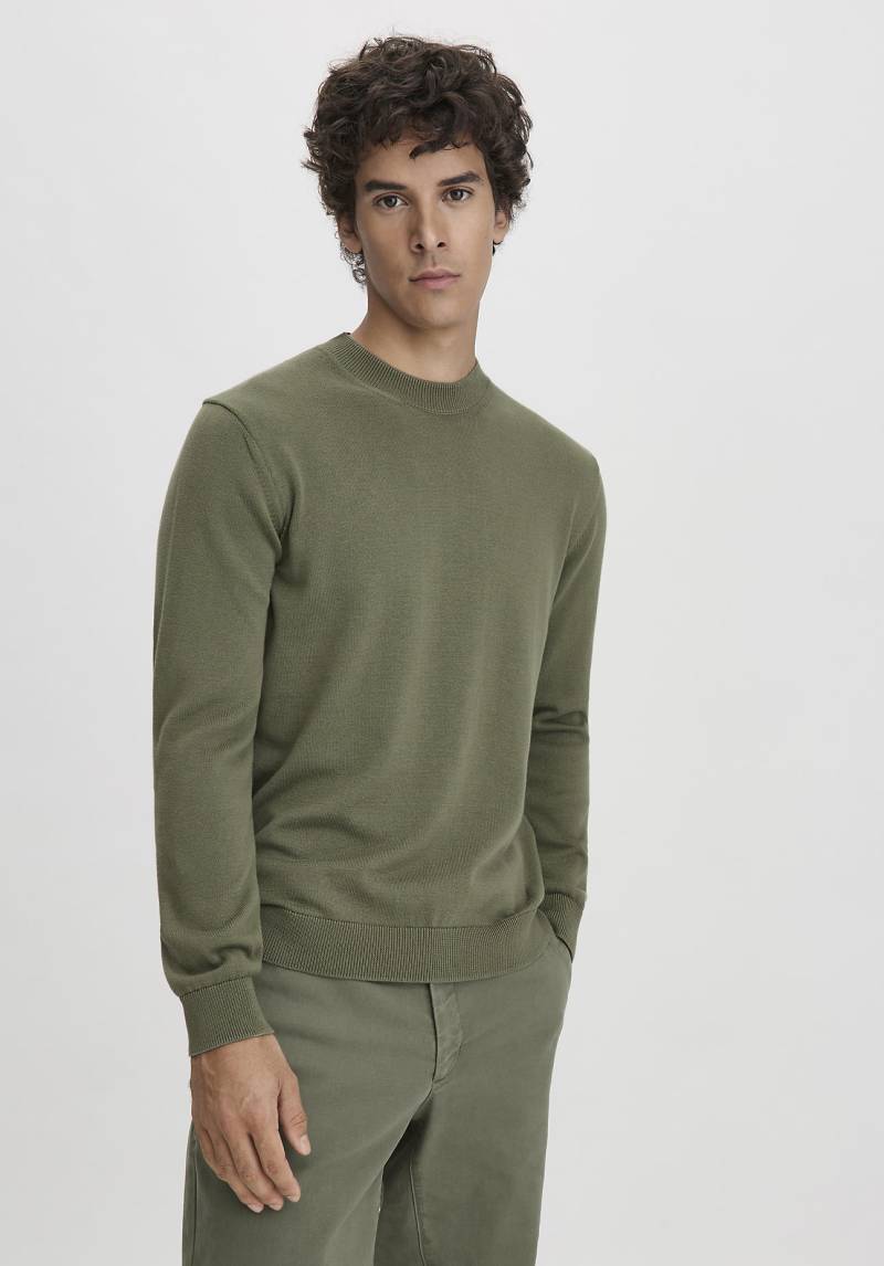 hessnatur Herren Strick Pullover Regular aus Bio-Baumwolle - grün Grösse46 von hessnatur