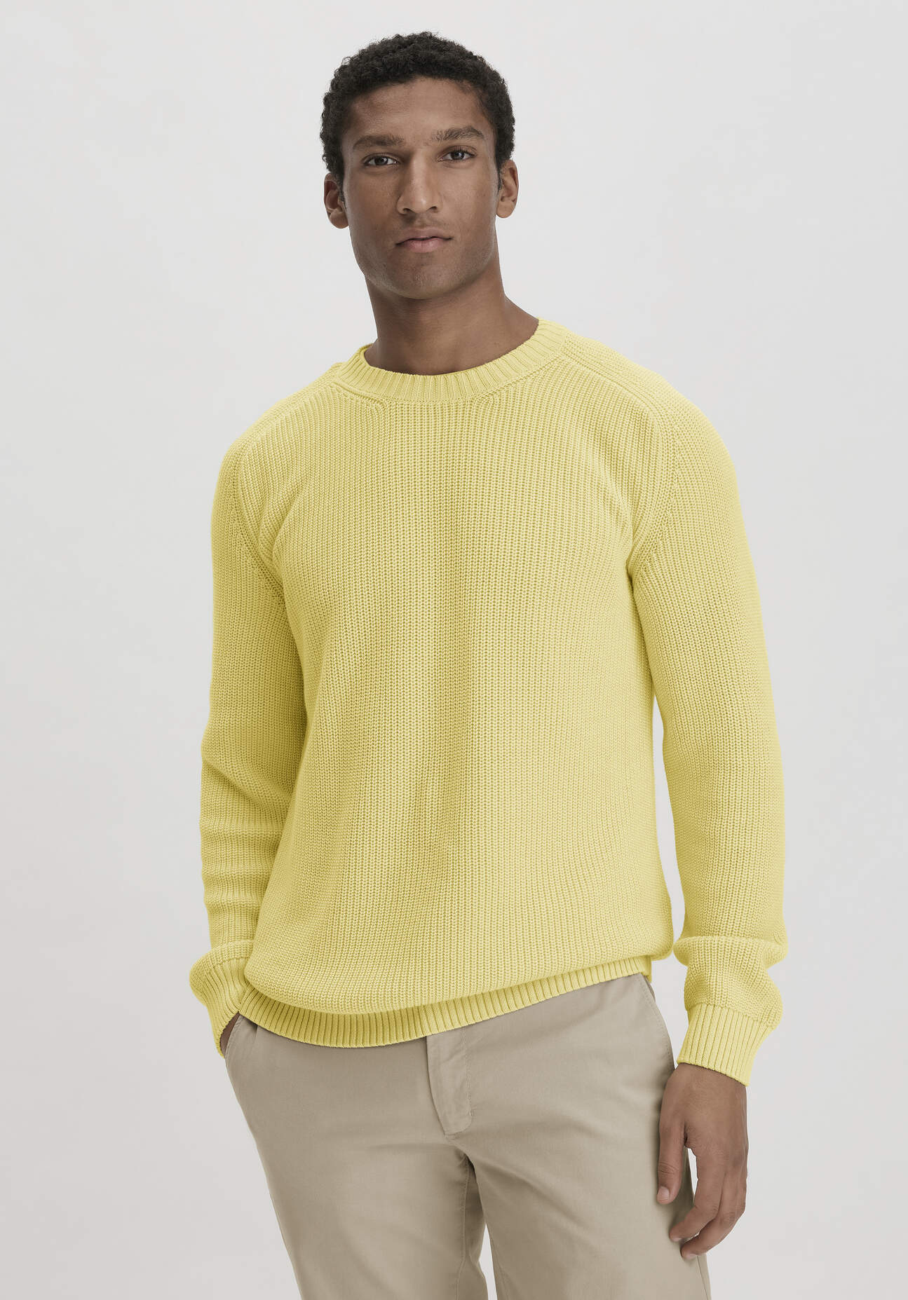 hessnatur Herren Pullover Regular aus Bio-Baumwolle - gelb Grösse52 hessnatur Herren Pullover Regular aus Bio-Baumwolle - gelb Grösse52 von hessnatur