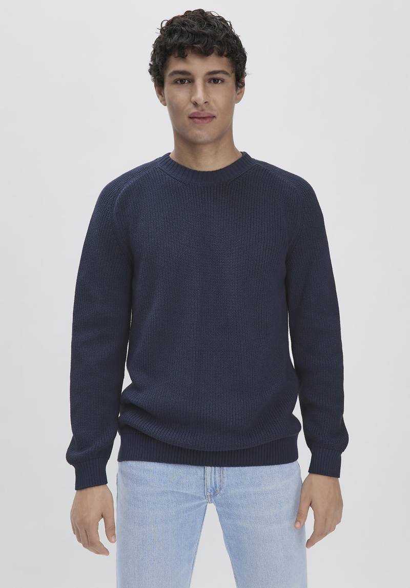 hessnatur Herren Pullover Regular aus Bio-Baumwolle - blau Grösse50 von hessnatur